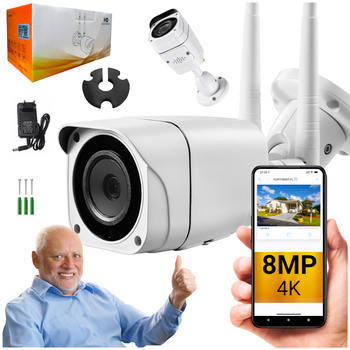 Kamera IP 8MP 4K UHD Sim 4G - Camhi - QWH - Biała