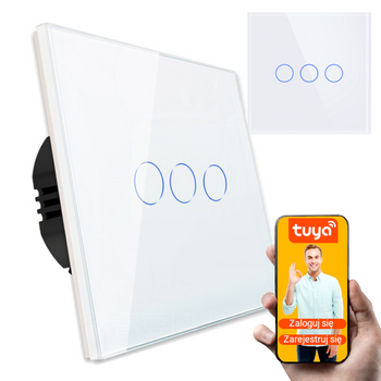 PRZEŁĄCZNIK DOTYK 3 PRZYCISKI - LN-SP303 - ZIGBEE