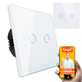 PRZEŁĄCZNIK DOTYK 2 PRZYCISKI - LN-SP302 - ZIGBEE