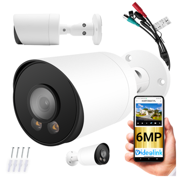 Kamera IP POE 6MP - Videolink - CZ49W - Biała