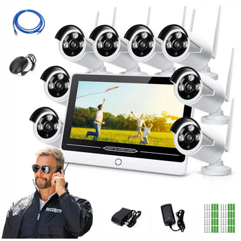 ZESTAW DO MONITORINGU - 8 KAMER Z REJESTRATOREM