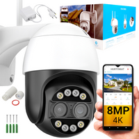 Kamera obrotowa WiFi dwa obiektywy 4MP UHD 8X zoom - iCSee - Q8 - Biało-czarna