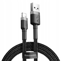 Kabel Cafule - USB Lightning 1.5A iPhone iPad 2m czarno-szary - Baseus